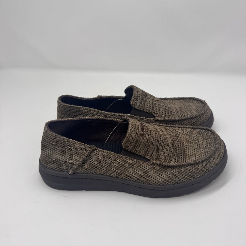 ARIAT‎ MEN'S HEATHER TAN HILO 360 CANVAS SLIP-ON CASUAL SHOE - MOC TOE Size 8D